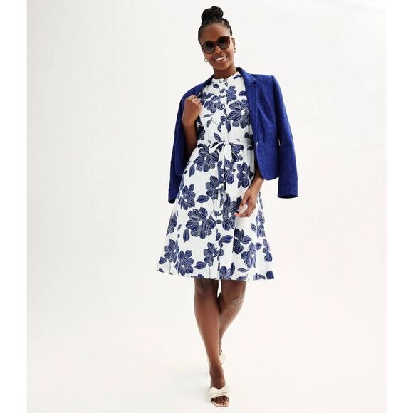 ✨Draper James Eyelet Textured Notch Lapel Blazer Sz XL Navy Jacket✨ - Picture 3 of 11